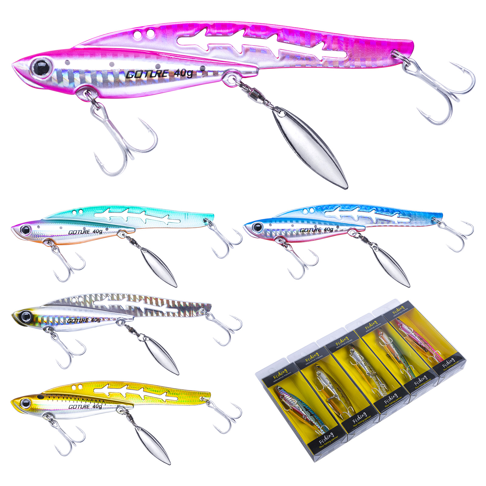 Fishing Lure Blade Bait - Goture Fishing Lures 5pcs Metal VIB