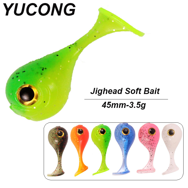 Fishing Lure Crankbait - YUCONG 6PCS Jighead Soft Baits 45mm-3.5g