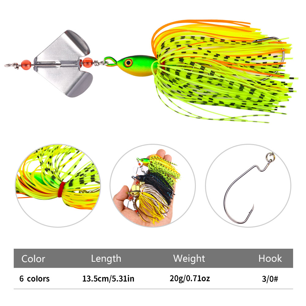Buzzbait Fishing Lure with Rot - Fishing Lure Blade Bait avaliação e preço