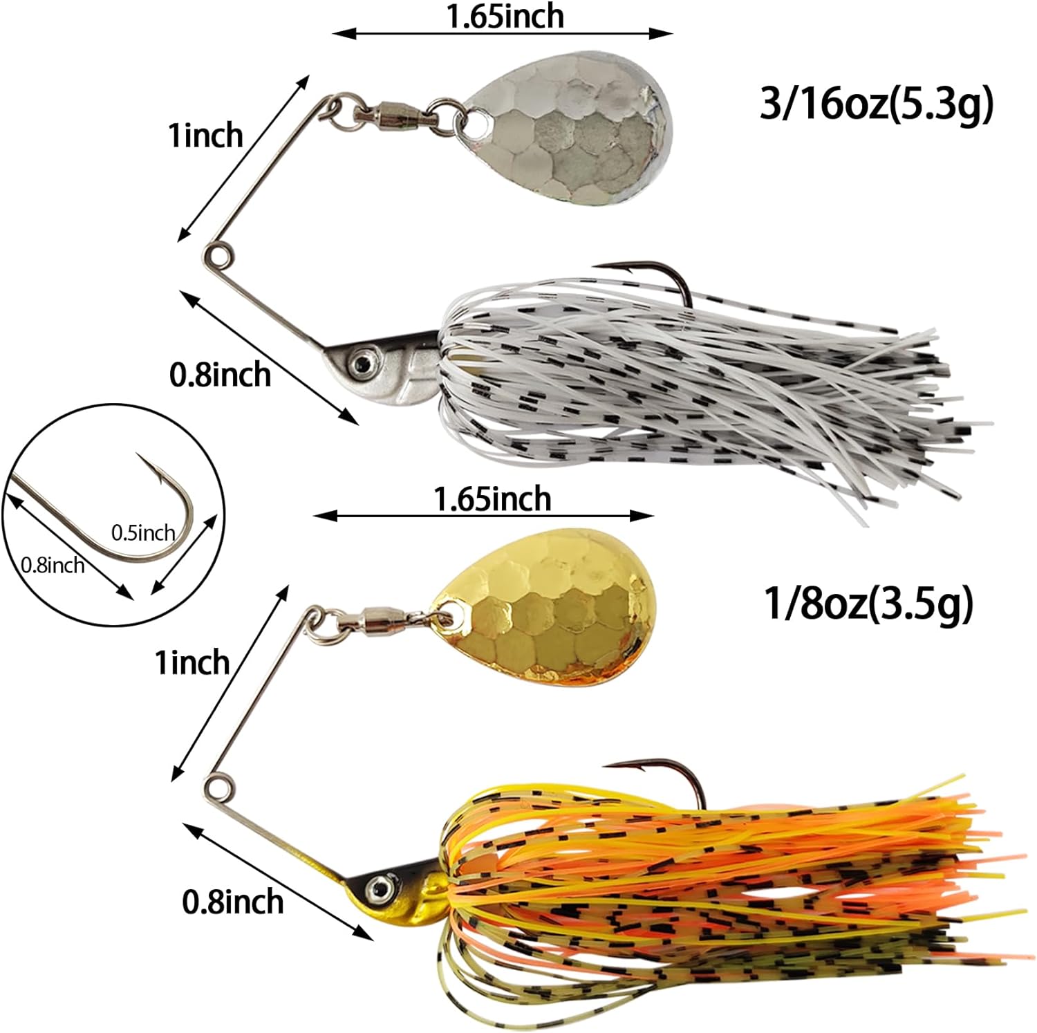 Eupheng Spinner Bait Spoon Wir - Fishing Lure Swimbait avaliação e preço