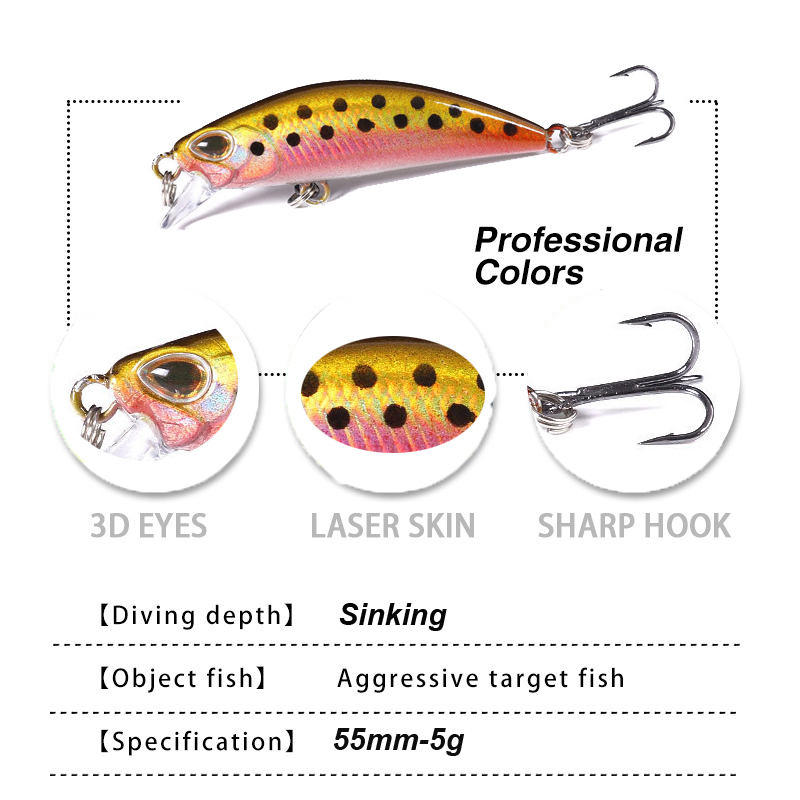 WESTBASS 1PX Micro Minnow Lure - Fishing Lure Crankbait avaliação e preço