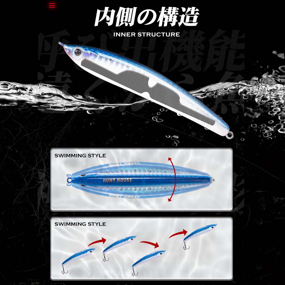 Hunthouse Sinking Pencil Hard  - Fishing Lure Jerkbait avaliação e preço