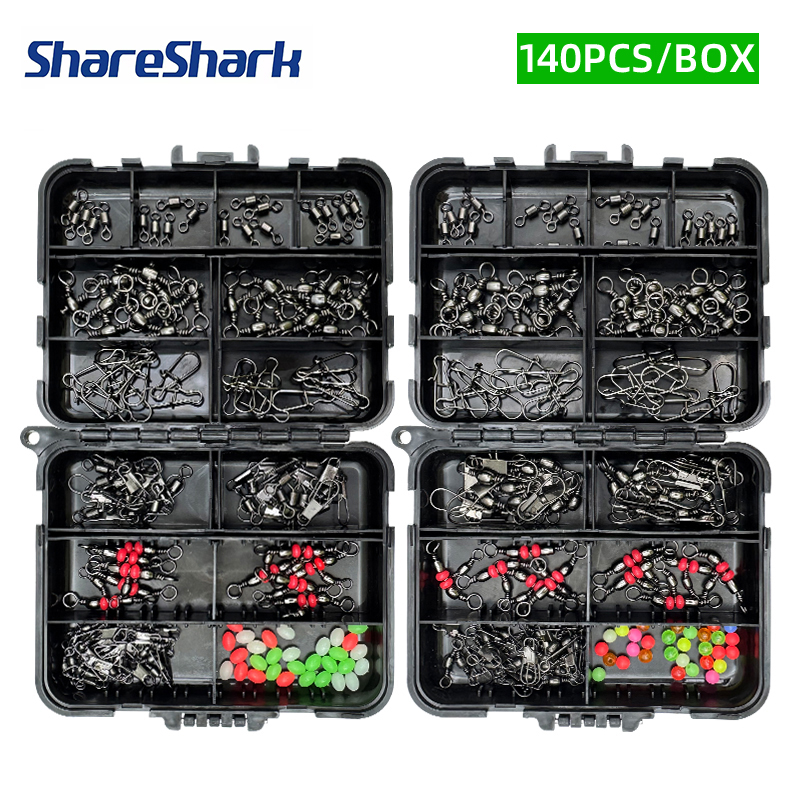 ShareShark 140Pcs fishing acce - Fishing Lure Box avaliação e preço