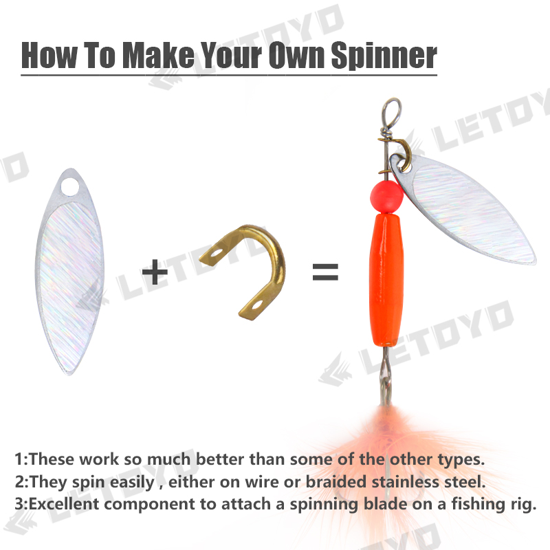 LETOYO 100pcs Folded Clevises  - Fishing Lure Spoon avaliação e preço