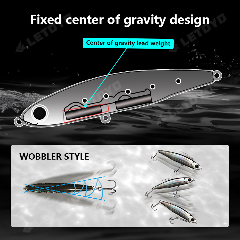 LETOYO Sinking Pencil 17g 12g- - Fishing Lure Spoon avaliação e preço