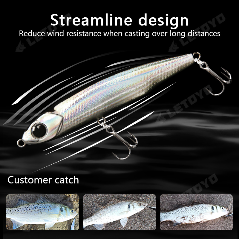 LETOYO Sinking Pencil 17g 12g- - Fishing Lure Spoon avaliação e preço