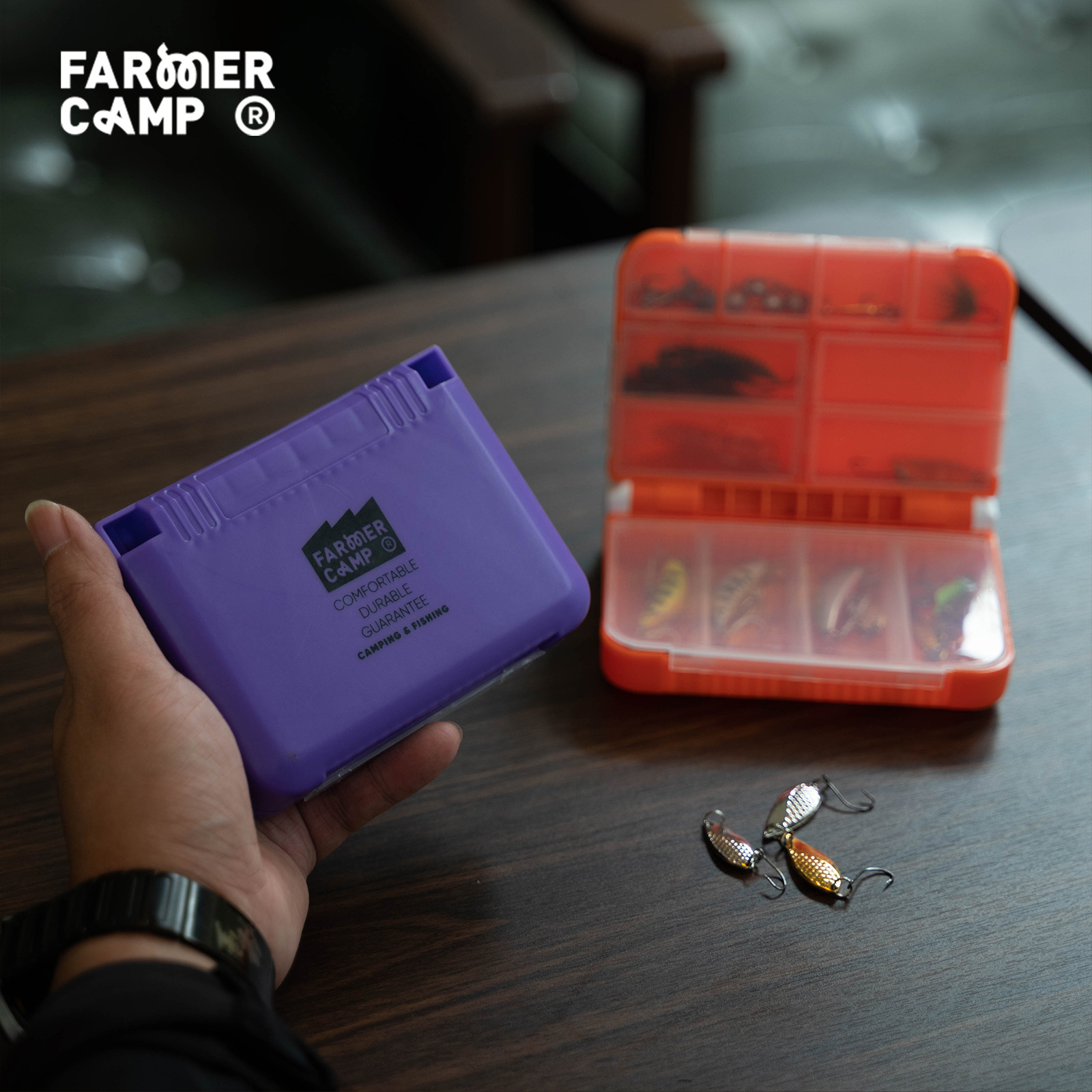 Portable Double Layer Fishing  - Fishing Lure Spoon avaliação e preço