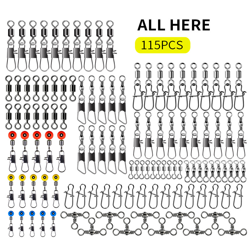 115pcs Fishing Swivel Connecto - Fishing Lure Making Kit avaliação e preço