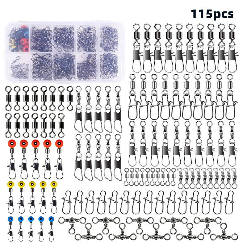 115pcs Fishing Swivel Connecto - Fishing Lure Making Kit avaliação e preço