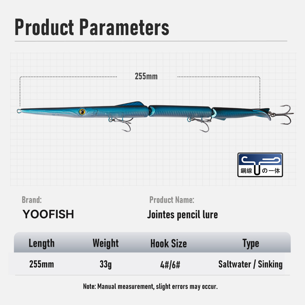 YOOFISH Jointed Pencil Bait 3  - Fishing Lure Popper avaliação e preço