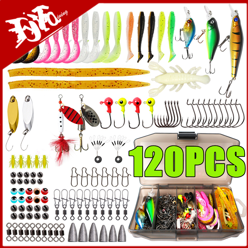 New 120PCS Fishing Lure Set So - Fishing Lure Box avaliação e preço