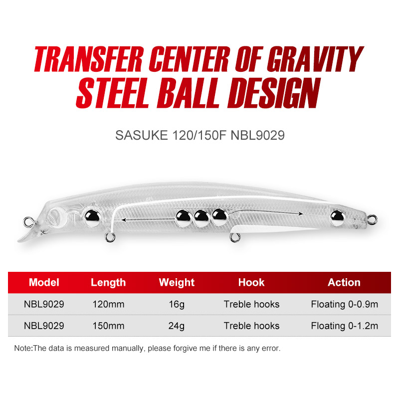 NOEBY Sasuke Minnow Fishing Lu - Fishing Lure Swimbait avaliação e preço