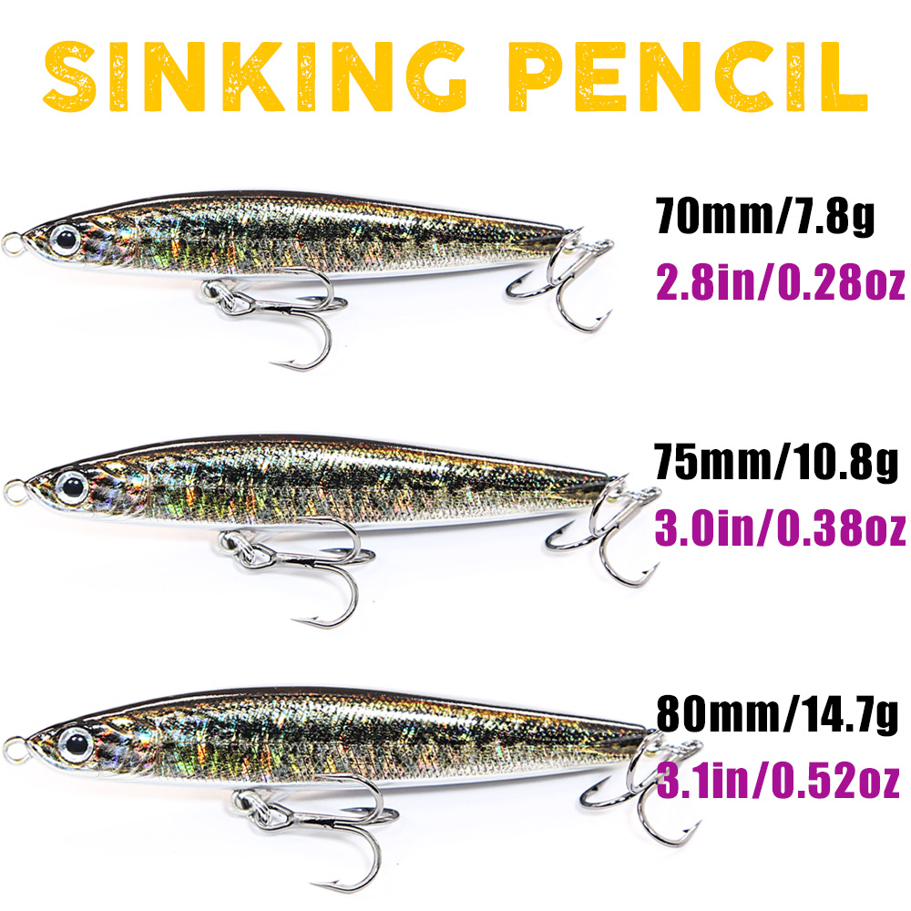 B&U Sinking Pencil Jerk Fishin - Fishing Lure Jerkbait avaliação e preço