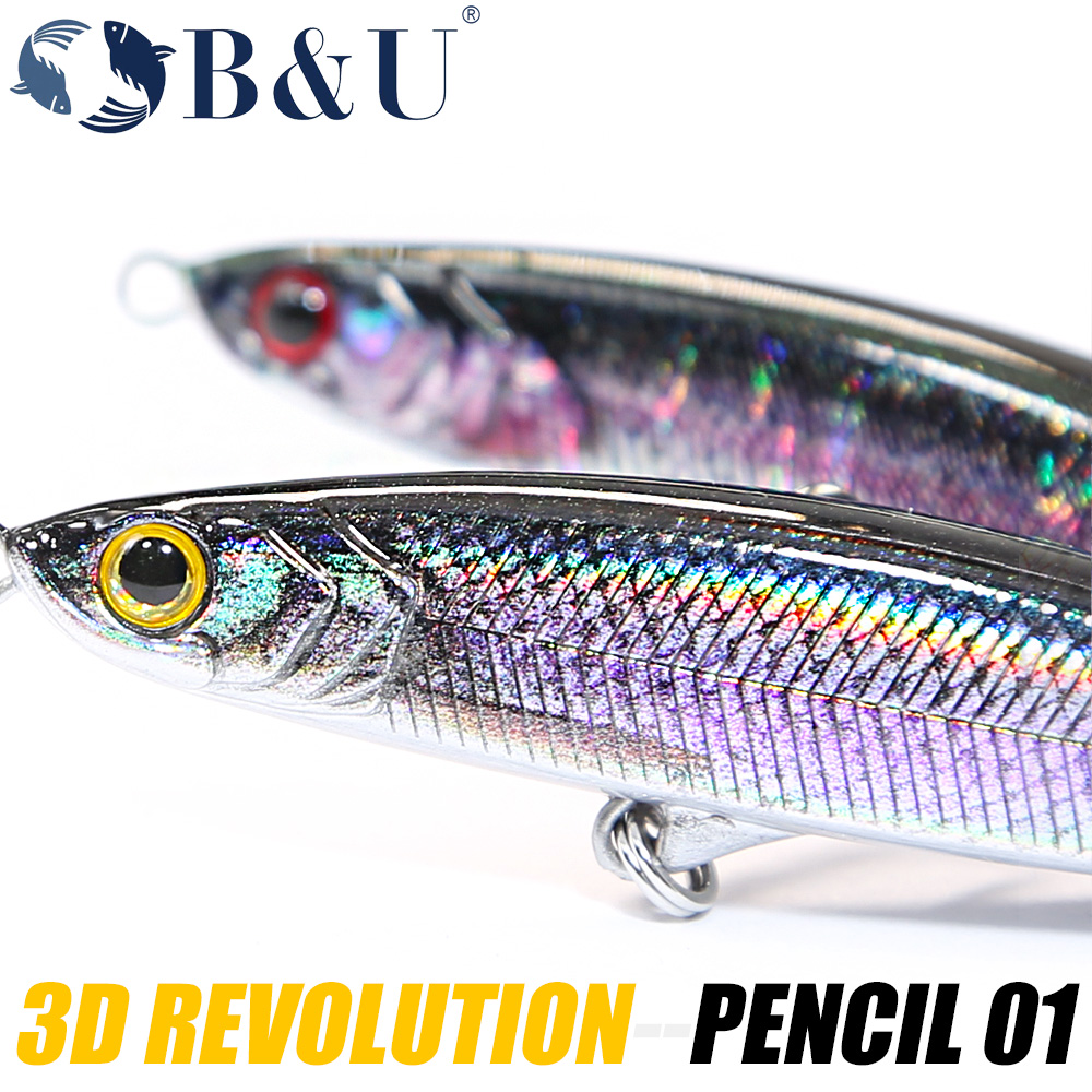 B&U Sinking Pencil Jerk Fishin - Fishing Lure Jerkbait avaliação e preço