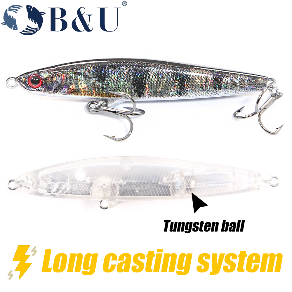 B&U Sinking Pencil Jerk Fishin - Fishing Lure Jerkbait avaliação e preço