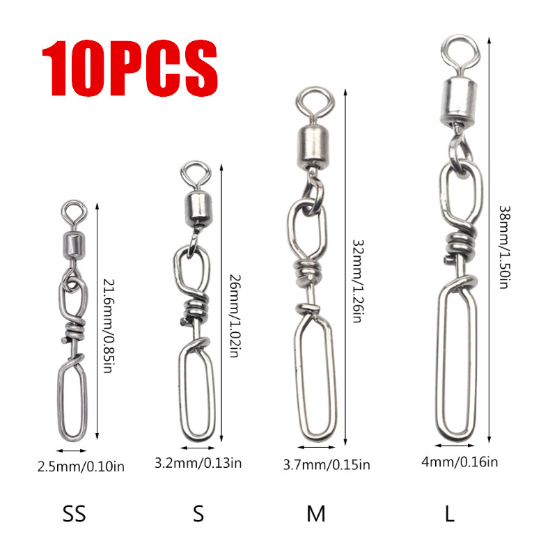 10Pcs Stainless Steel Quick Sn - Fishing Lure Making Kit avaliação e preço