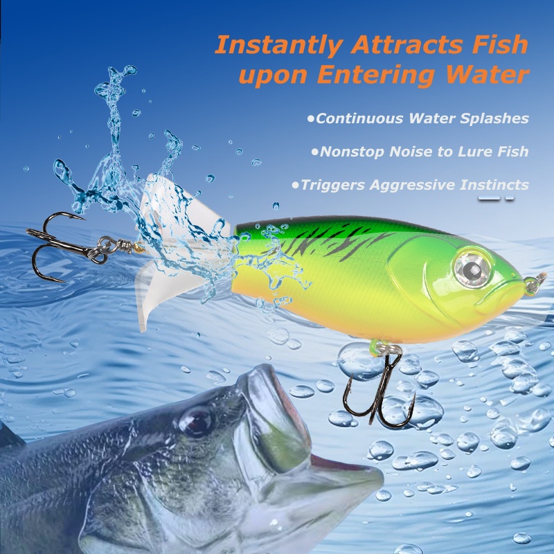 Wondersee 3-Blade Topwater Fis - Fishing Lure Blade Bait avaliação e preço