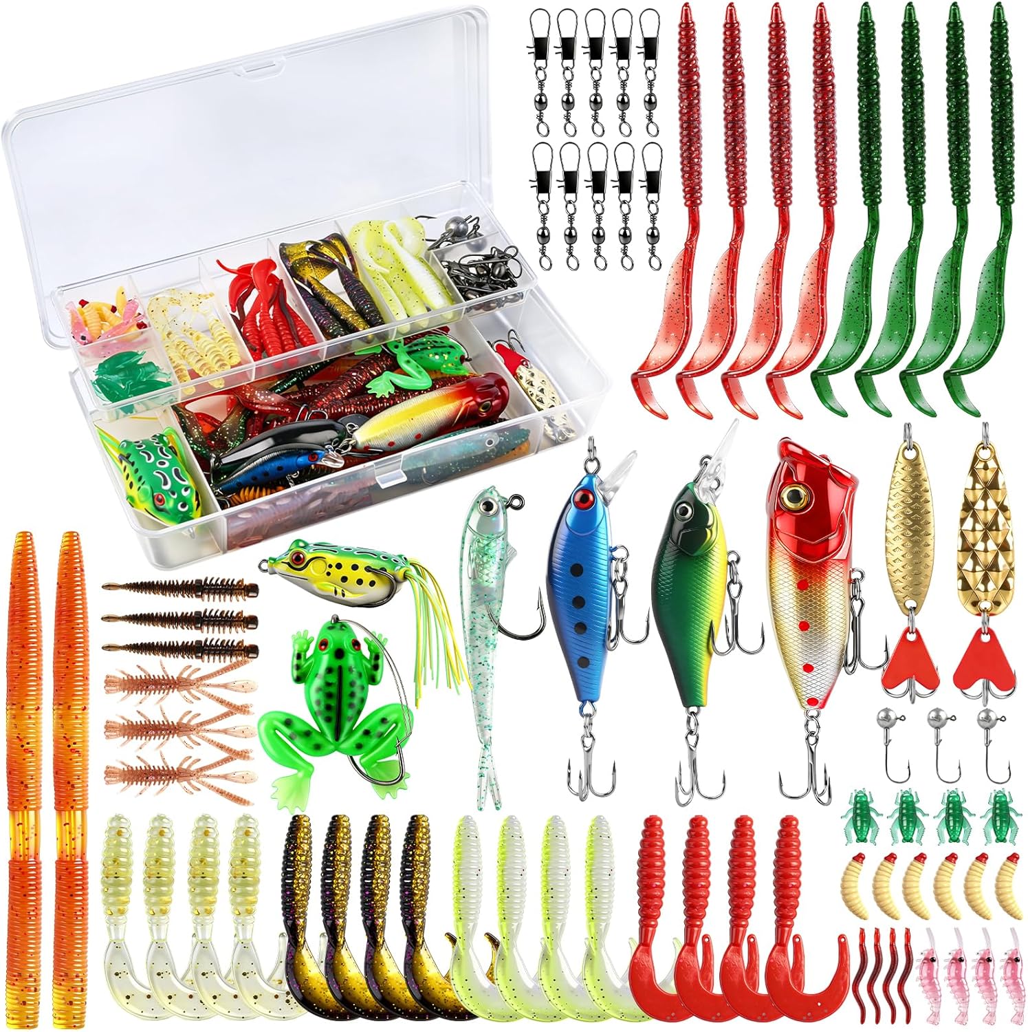 71Pcs Fishing Lures Kit with T - Fishing Lure Crankbait avaliação e preço