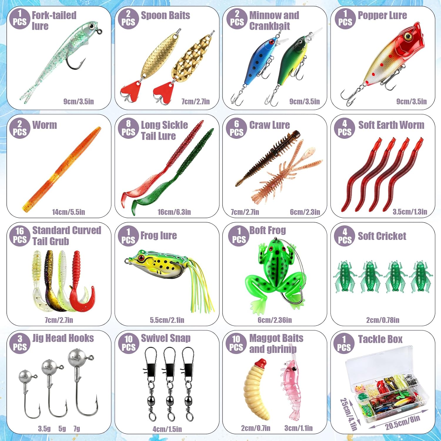 71Pcs Fishing Lures Kit with T - Fishing Lure Crankbait avaliação e preço