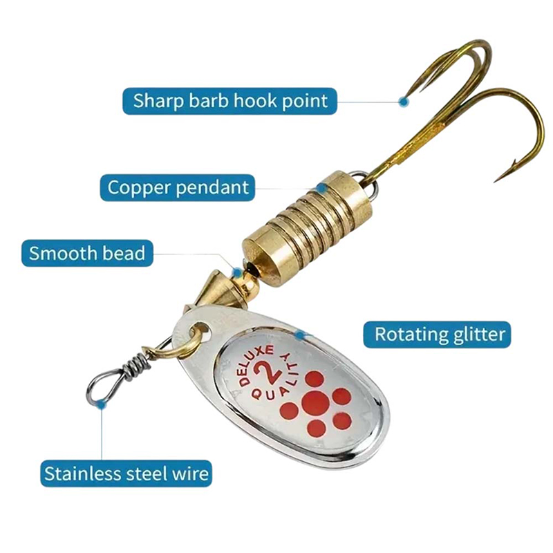 JSFUN 10pcs Spinner Lure Set w - Fishing Lure Blade Bait avaliação e preço