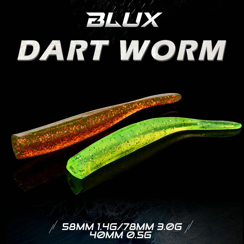 BLUX New Dart Worm Soft Bait 5 - Fishing Lure Spoon avaliação e preço