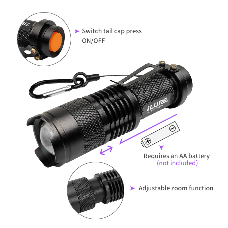 Mini UV Flashlight 395nm Ultra - Fishing Lure Making Kit avaliação e preço