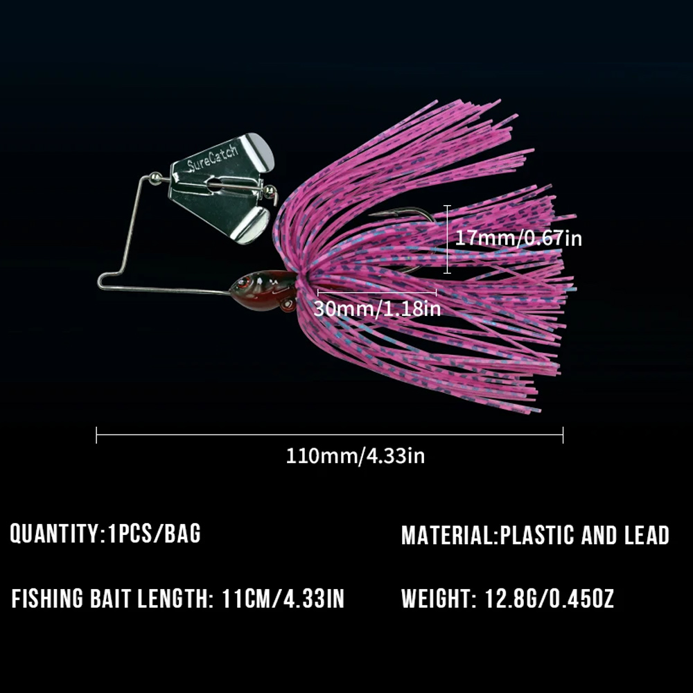 1pcs 12.8g Spinnerbait Fishing - Fishing Lure Blade Bait avaliação e preço
