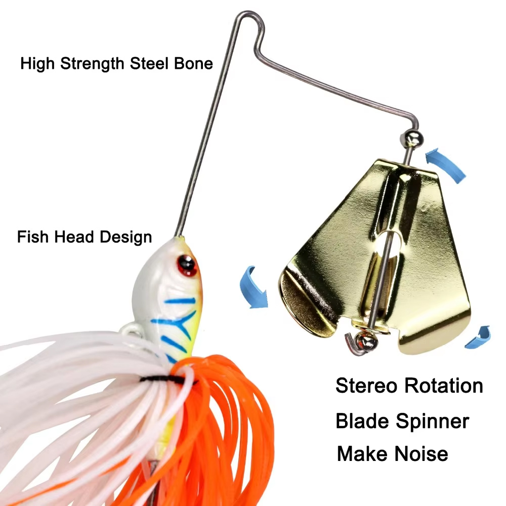 1pcs 12.8g Spinnerbait Fishing - Fishing Lure Blade Bait avaliação e preço