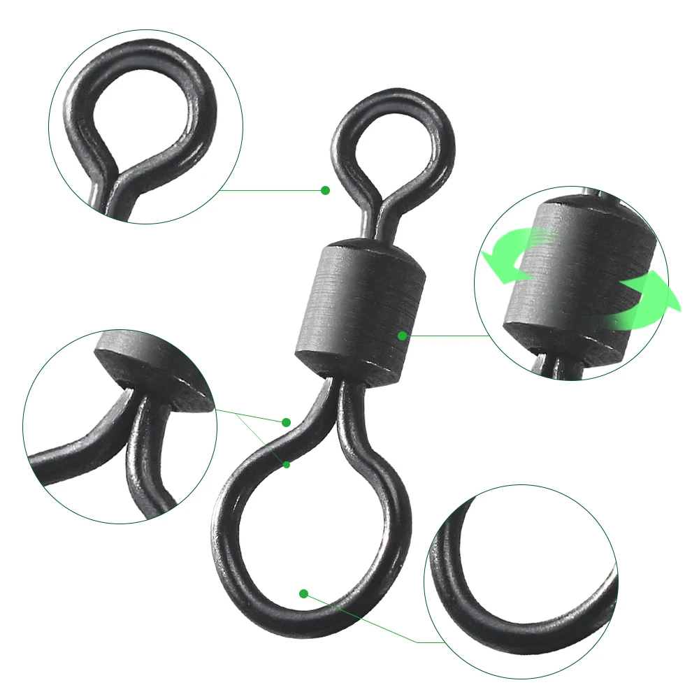 100pcs Carp Fishing Swivel Big - Fishing Lure Accessories avaliação e preço