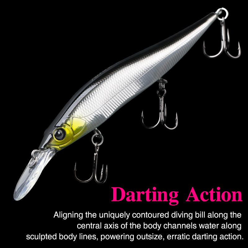 TSURINOYA  Suspending Minnow J - Fishing Lure Jerkbait avaliação e preço