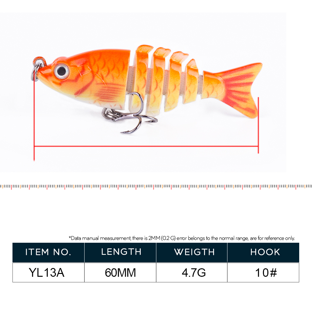 Mini Multi Jointed 6cm/4.7g Wo - Fishing Lure Popper avaliação e preço
