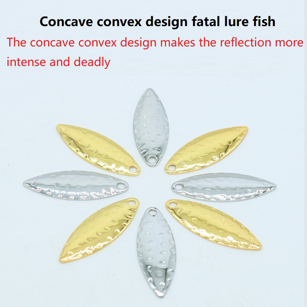 10Pcs/lot Willow leaf Sequin P - Fishing Lure Spoon avaliação e preço