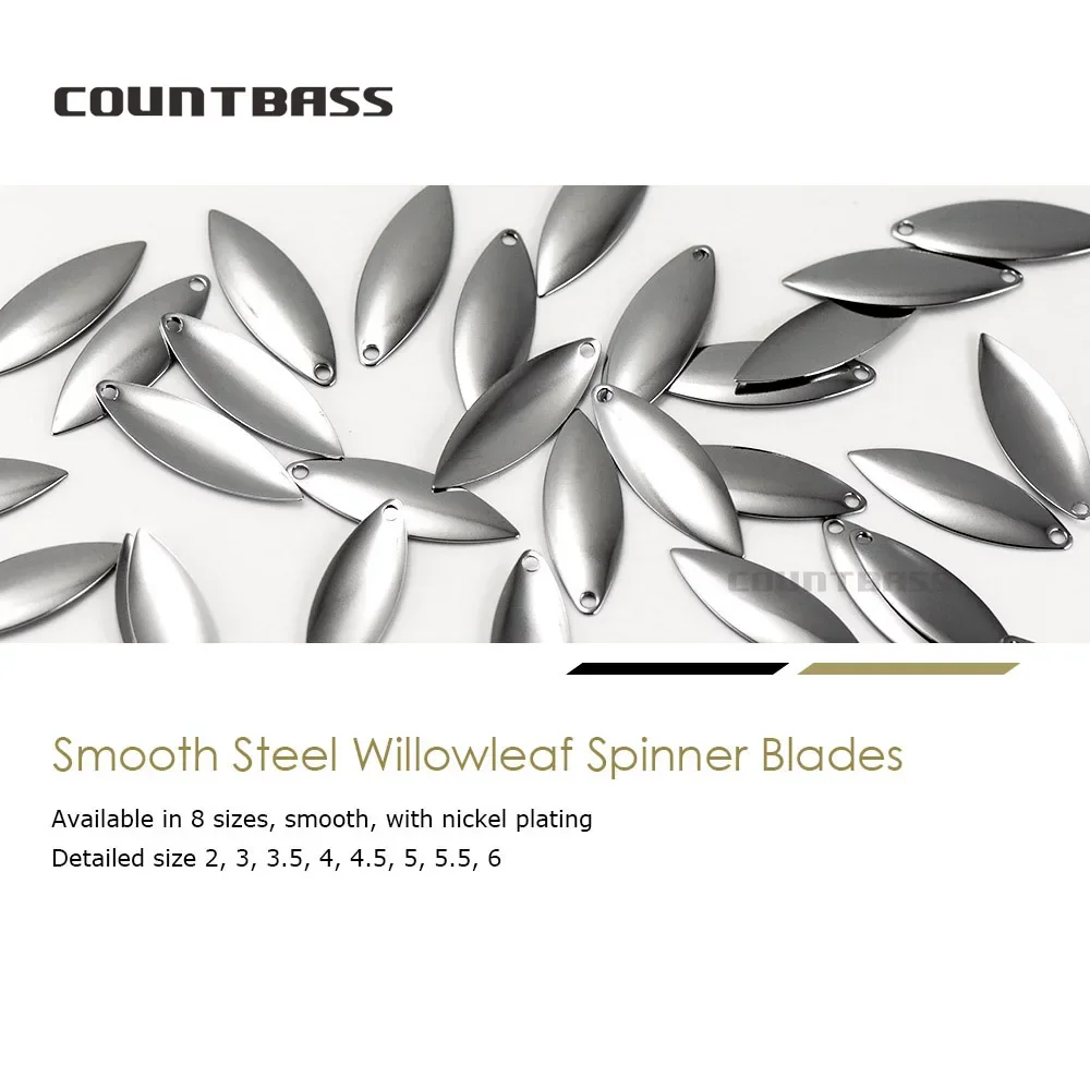 Countbass 50pcs Size 1-6 Nicke - Fishing Lure Blade Bait avaliação e preço
