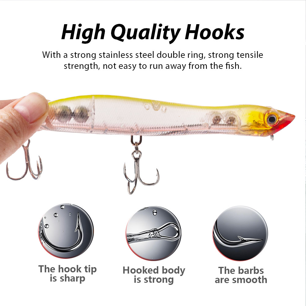 120mm/18g Topwater Pencil Popp - Fishing Lure Popper avaliação e preço