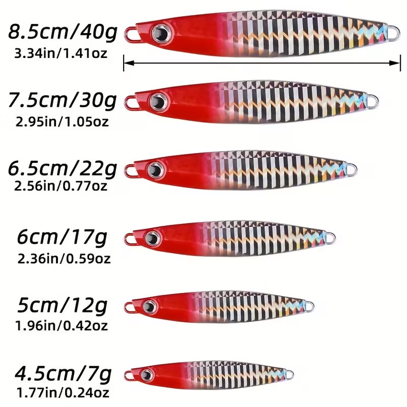 12pcs Fishing Metal Lures Jig  - Fishing Lure Blade Bait avaliação e preço