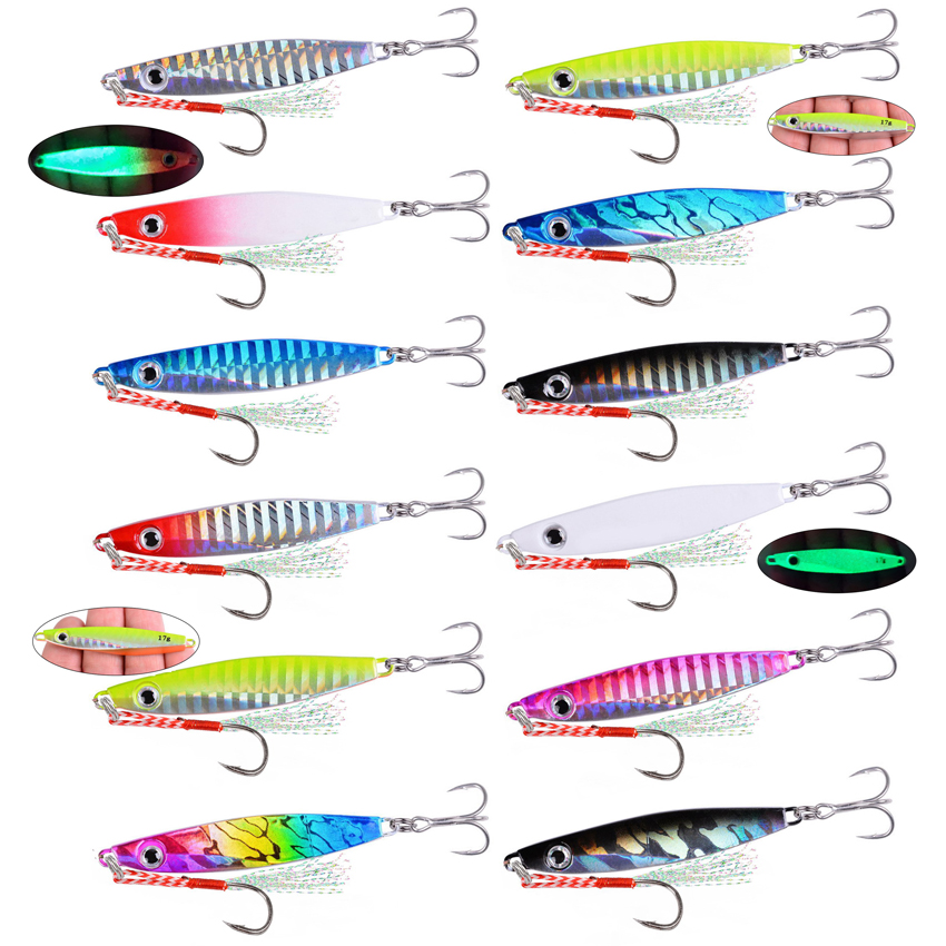 12pcs Fishing Metal Lures Jig  - Fishing Lure Blade Bait avaliação e preço