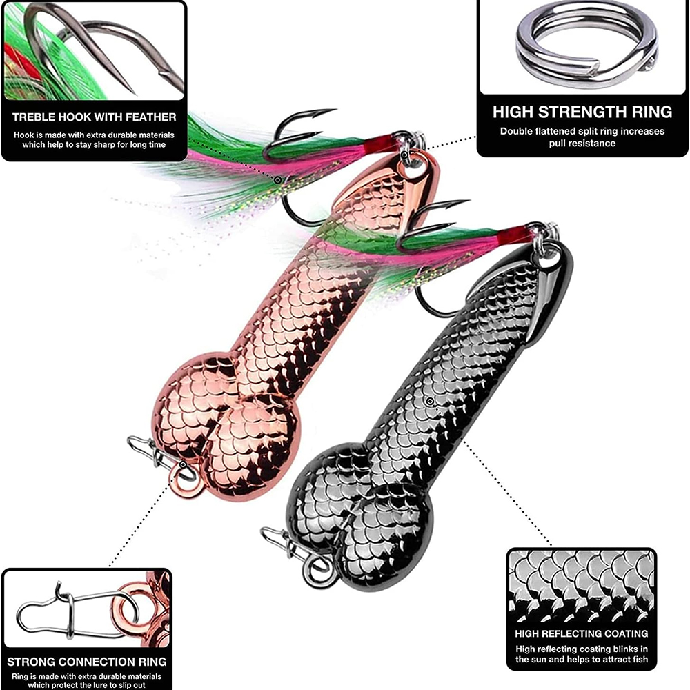 Metal Penis VIB Fishing Lure 3 - Fishing Lure Blade Bait avaliação e preço