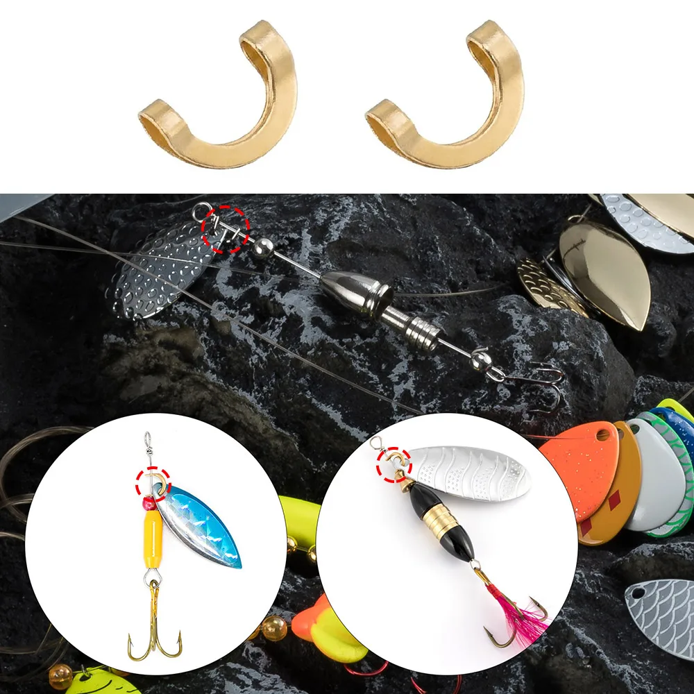 100pcs Fishing U Shaped Fixed  - Fishing Lure Spinner avaliação e preço